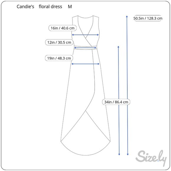 Candie's Women's Y2K High-Low Hem Dress Floral Print Blue Lace Panels sz M - Picture 11 of 11